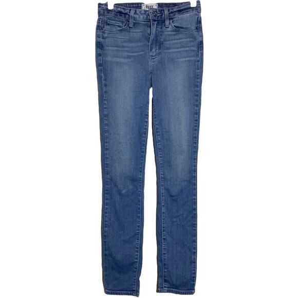 PAIGE Hoxton Ankle Ultra Skinny Jeans Hise Rise Cropped Medium Wash Tristan 24" - Picture 2 of 6